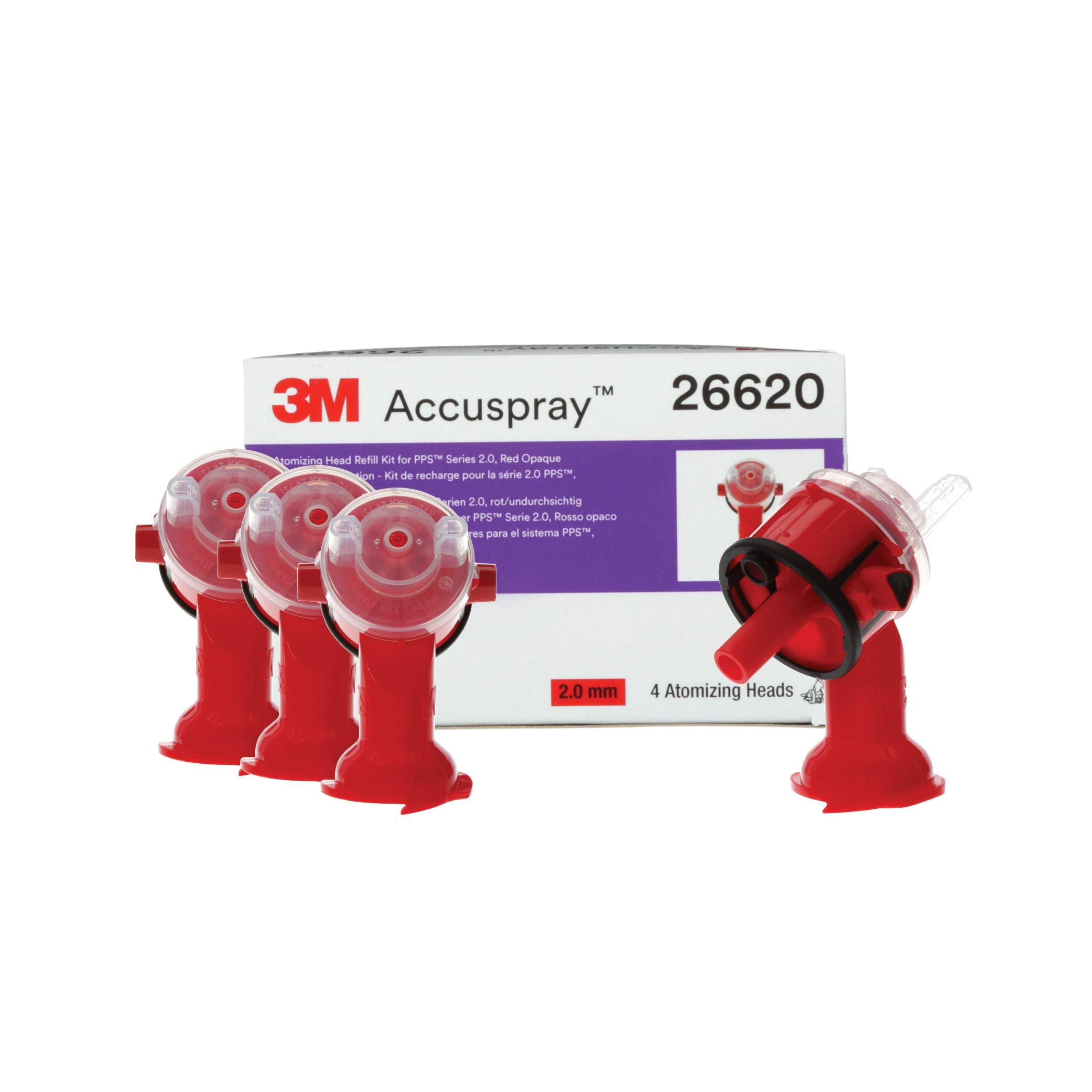 3M Accuspray red 2.0mm nozzle refill for heavy coatings and efficient spray.