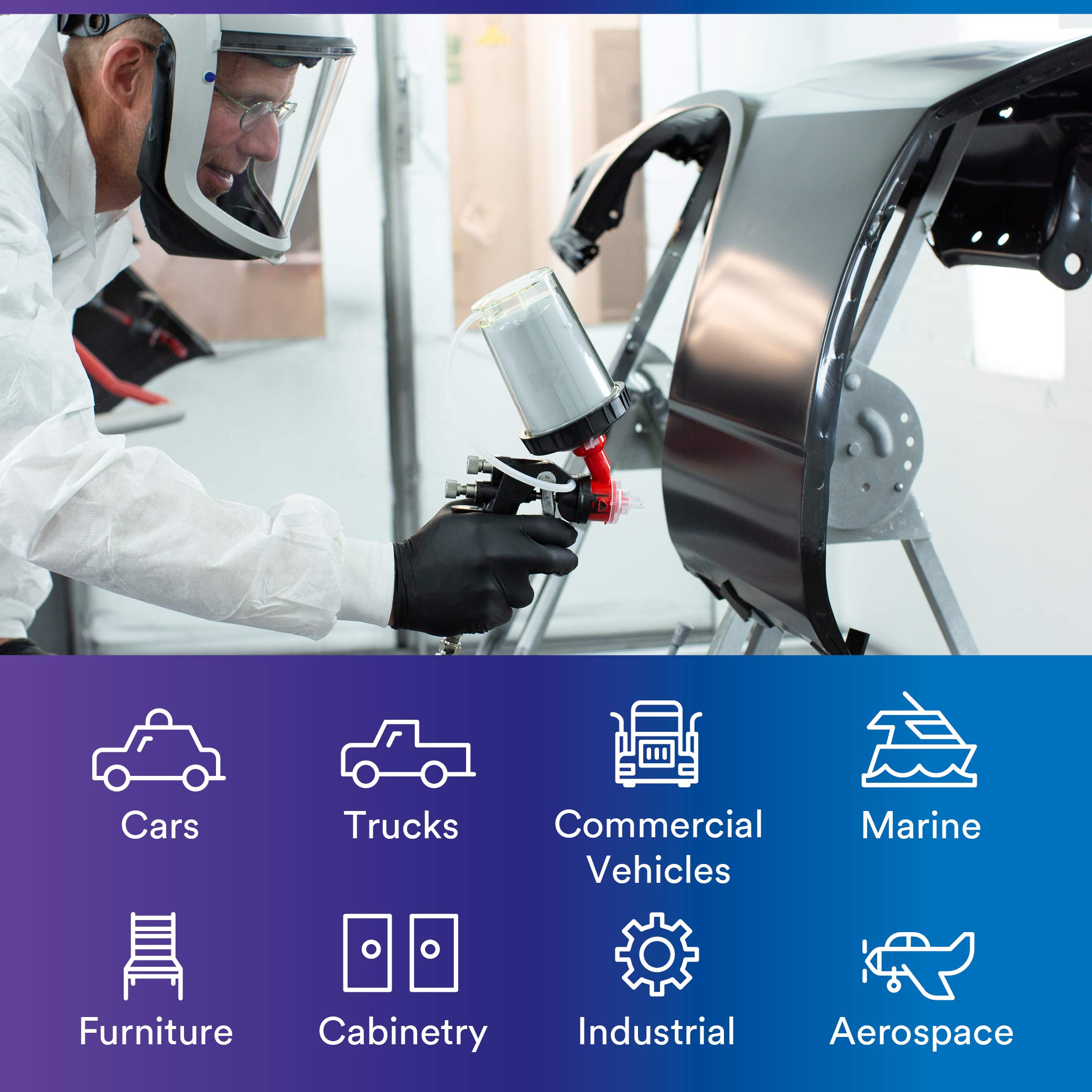 3M Accuspray see-through nozzle highlights quick cleanliness checks and reliable performance.