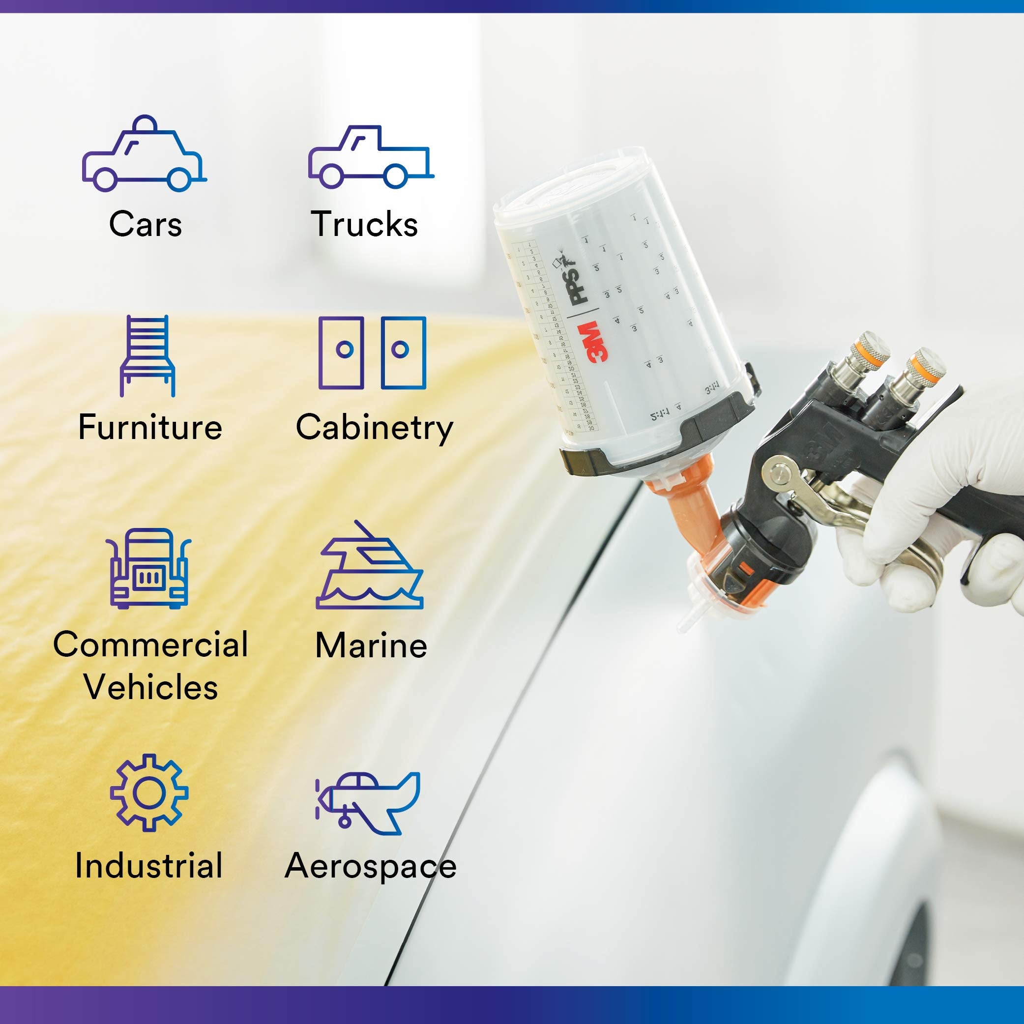 In-use Accuspray spray gun with PPS 2.0 for efficient coating