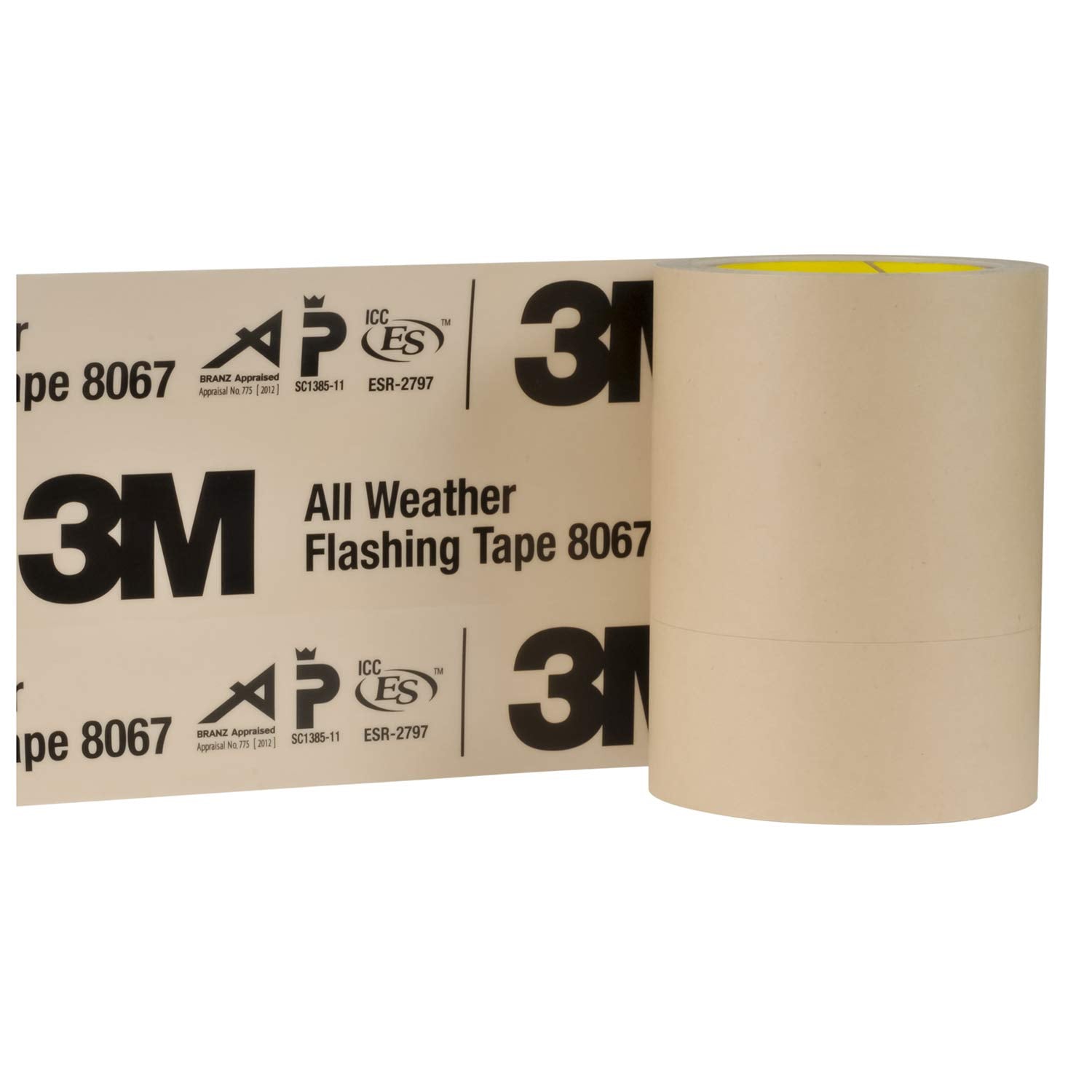 3M All Weather Flashing Tape 8067 close up of adhesive for exterior sealing