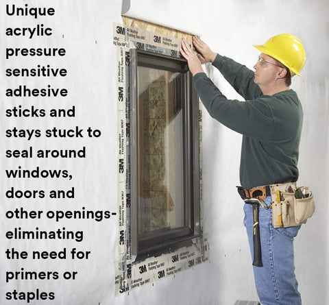 3M All Weather Flashing Tape 8067 shown in application position for precise placement