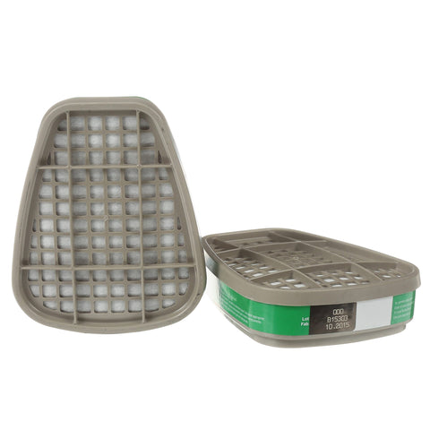 NIOSH-approved 3M 6004 cartridge with clear labeling.