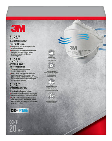 3M Aura 9205+ non-valved respirator provides reliable protection with comfortable breathing