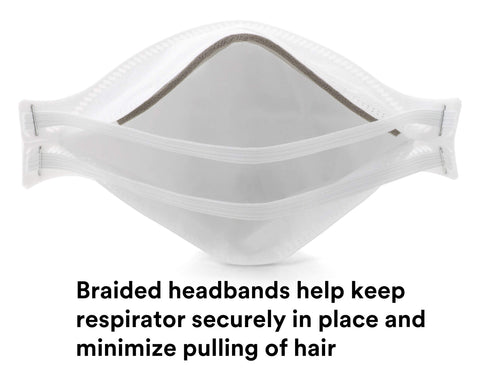 3M Aura 9210+ curved top panel reduces eyewear fogging