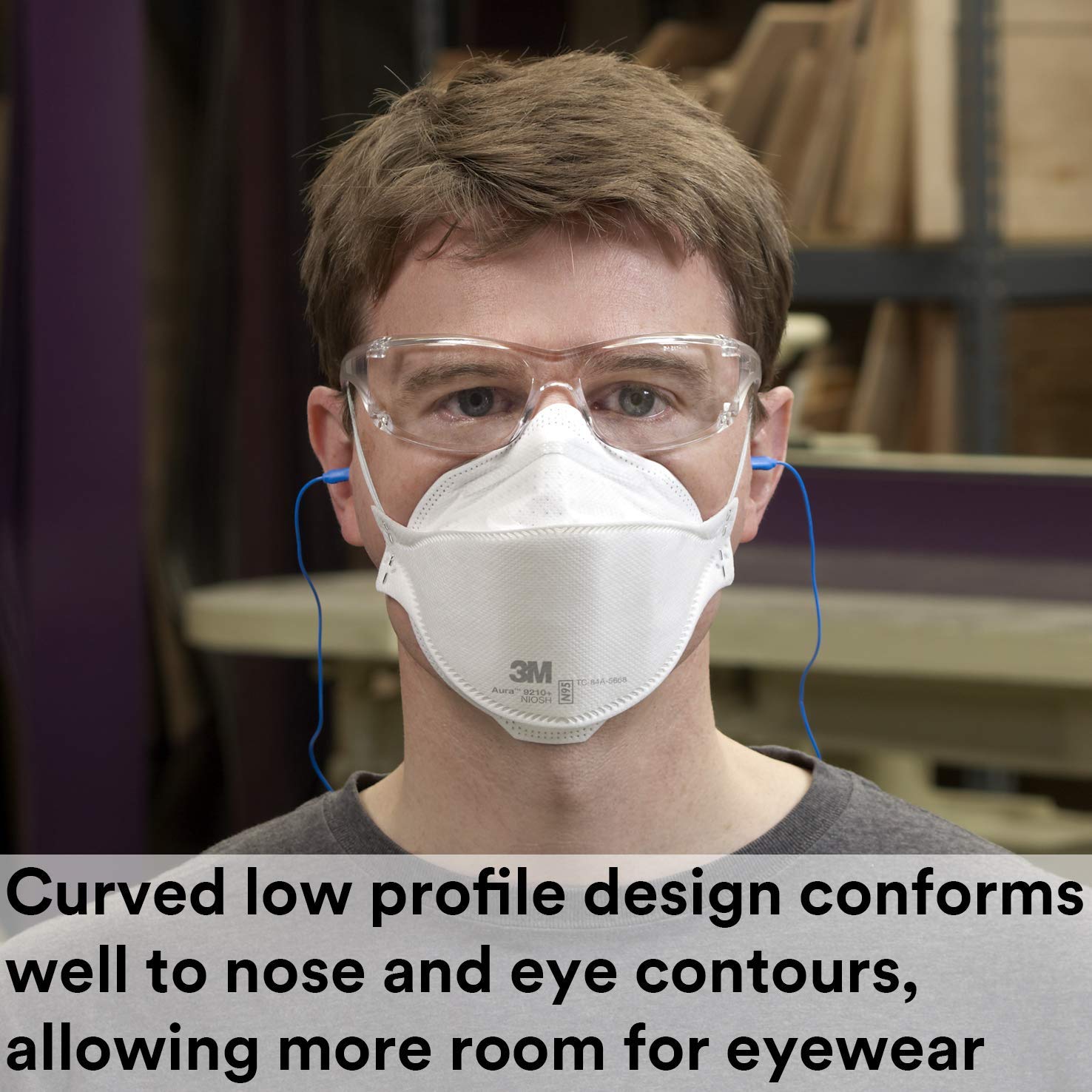 3M Aura 9210+ lightweight frame supports quick donning