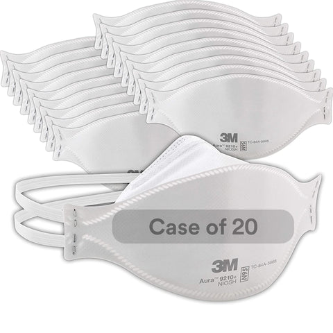 3M Aura 9210+ pack of 20 respirators for reliable non-oil particle filtration