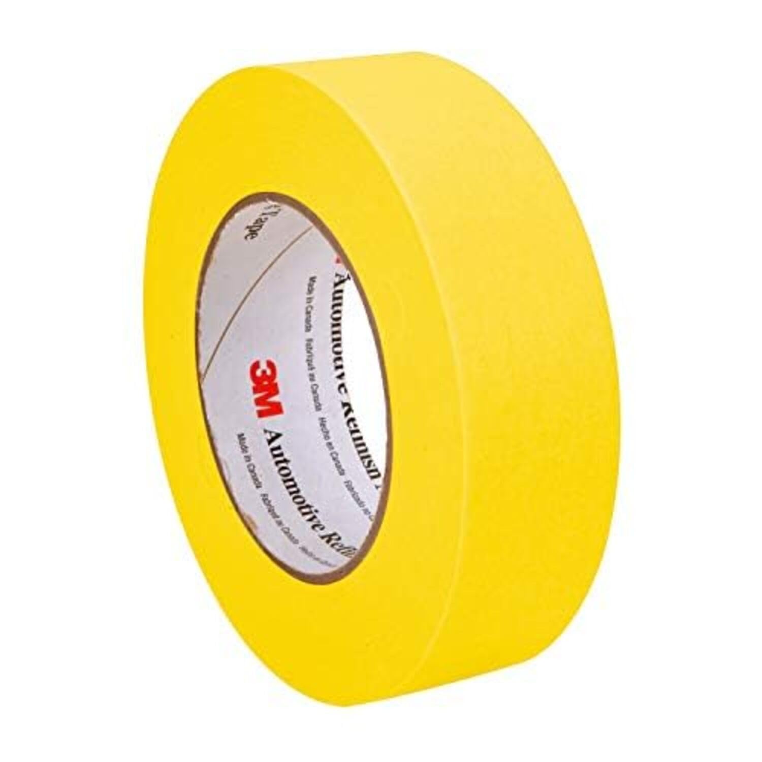 3M automotive masking tape roll in yellow for precise masking and crisp lines