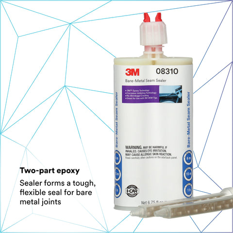 3M Bare two-part epoxy mix visual showing self-mixing process for fast cure