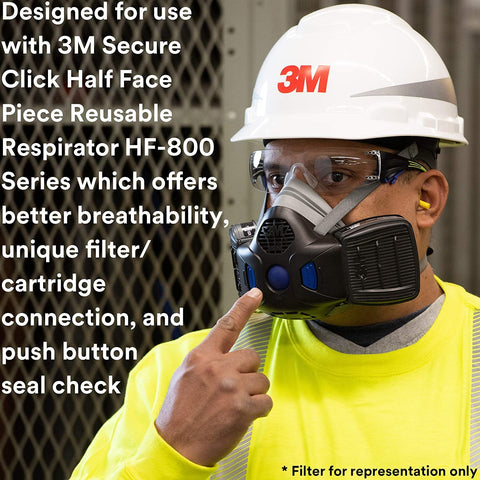 3M P100 cartridge compatible with HF-800 series for versatile protection