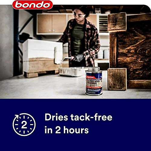 3M Bondo Rotted Wood Restorer is compatible with Bondo Wood Filler