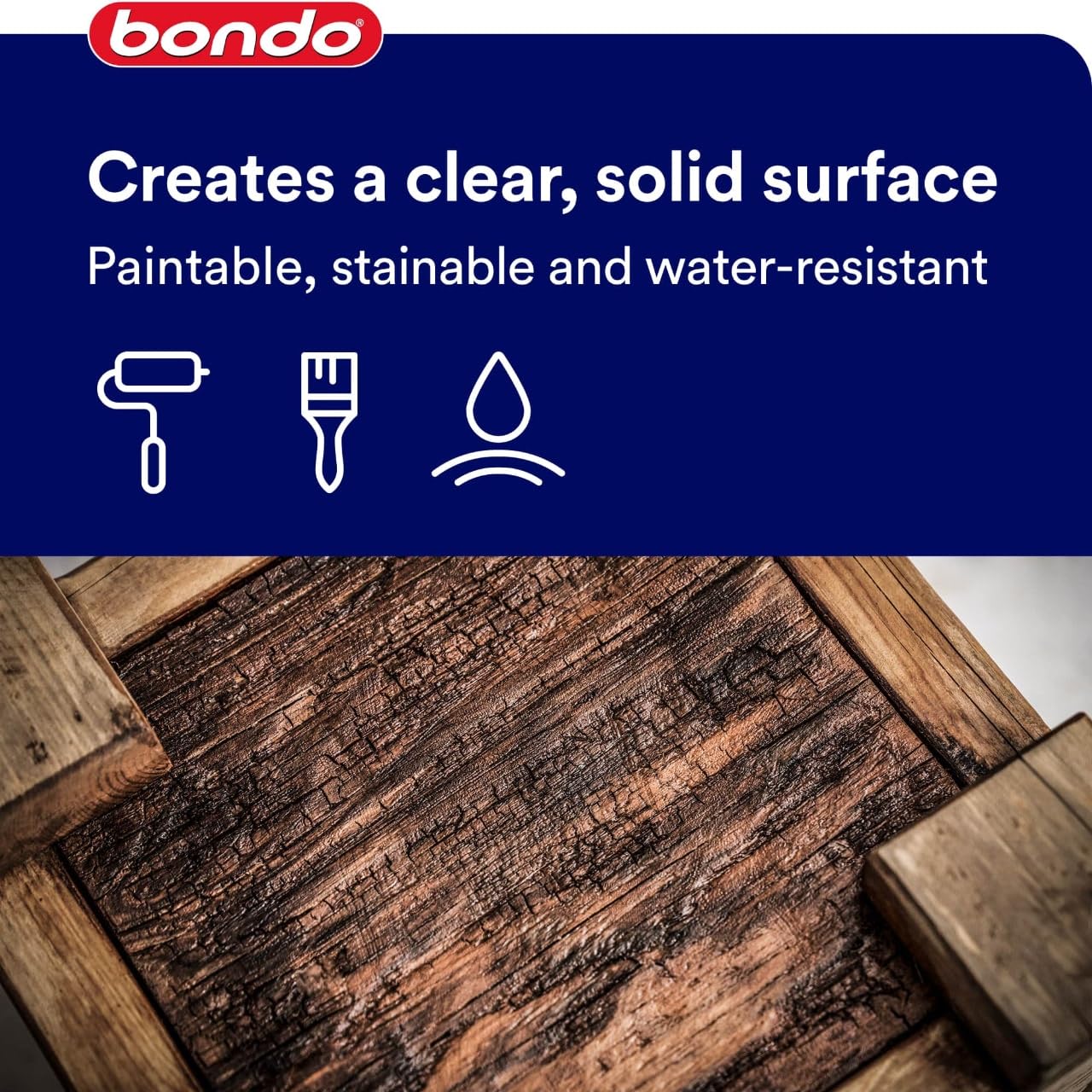 3M Bondo Rotted Wood Restorer creates a solid base for filler application