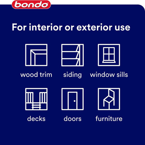 3M Bondo Rotted Wood Restorer finish option; stainable and paintable surface
