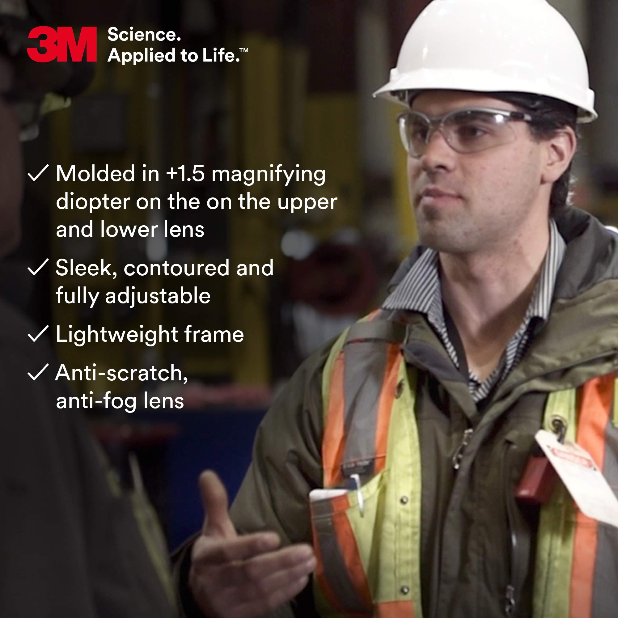 3M BX Dual Readers adjustable temples provide customized all day wear