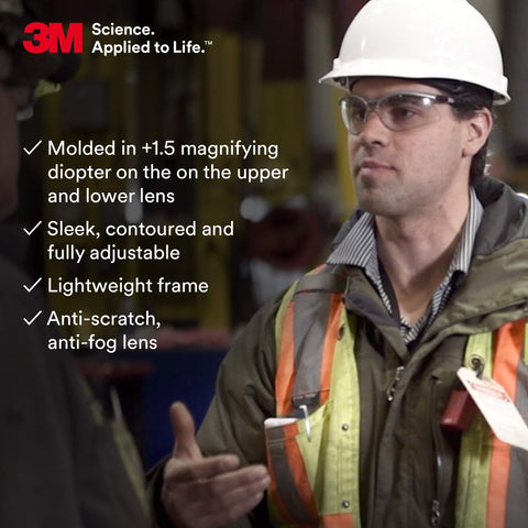 3M BX Dual Readers adjustable temples provide customized all day wear