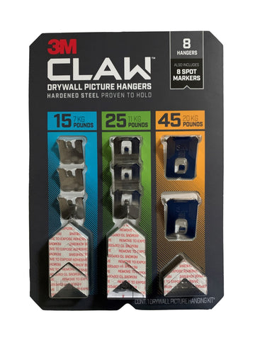 3M Claw drywall hangers for heavy mirrors ready to mount on drywall without studs.