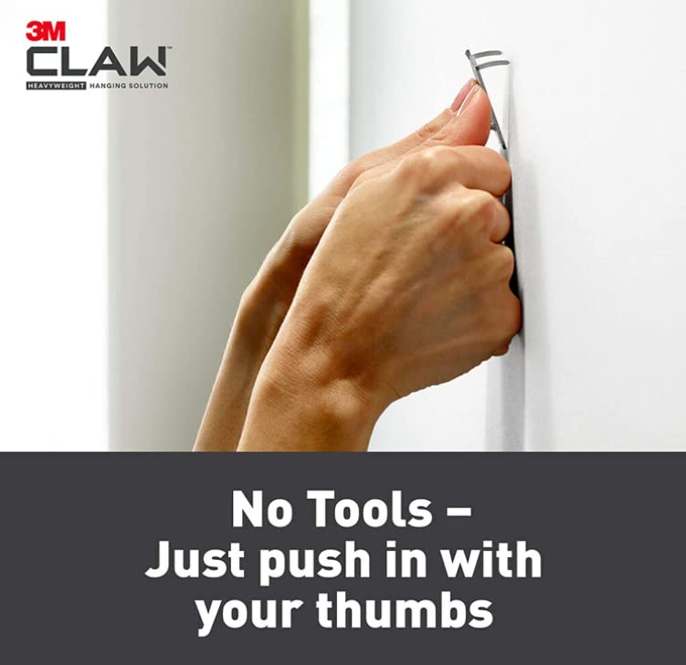 3M Claw drywall hangers no studs required for versatile placement.