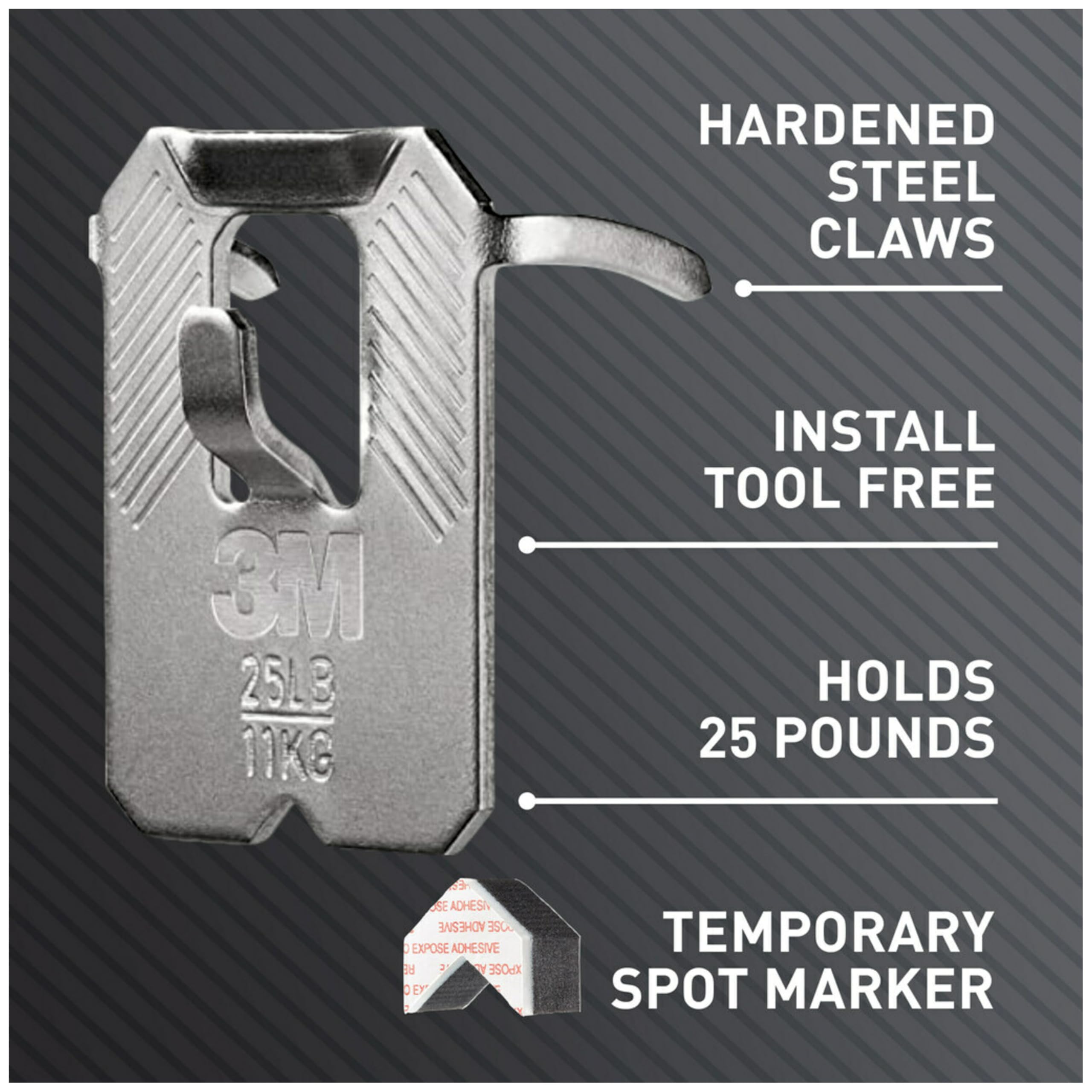 Push, hang, done with 3M CLAW easy installation concept