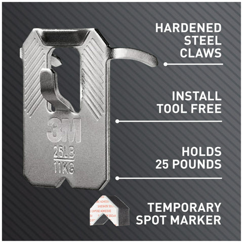 Push, hang, done with 3M CLAW easy installation concept