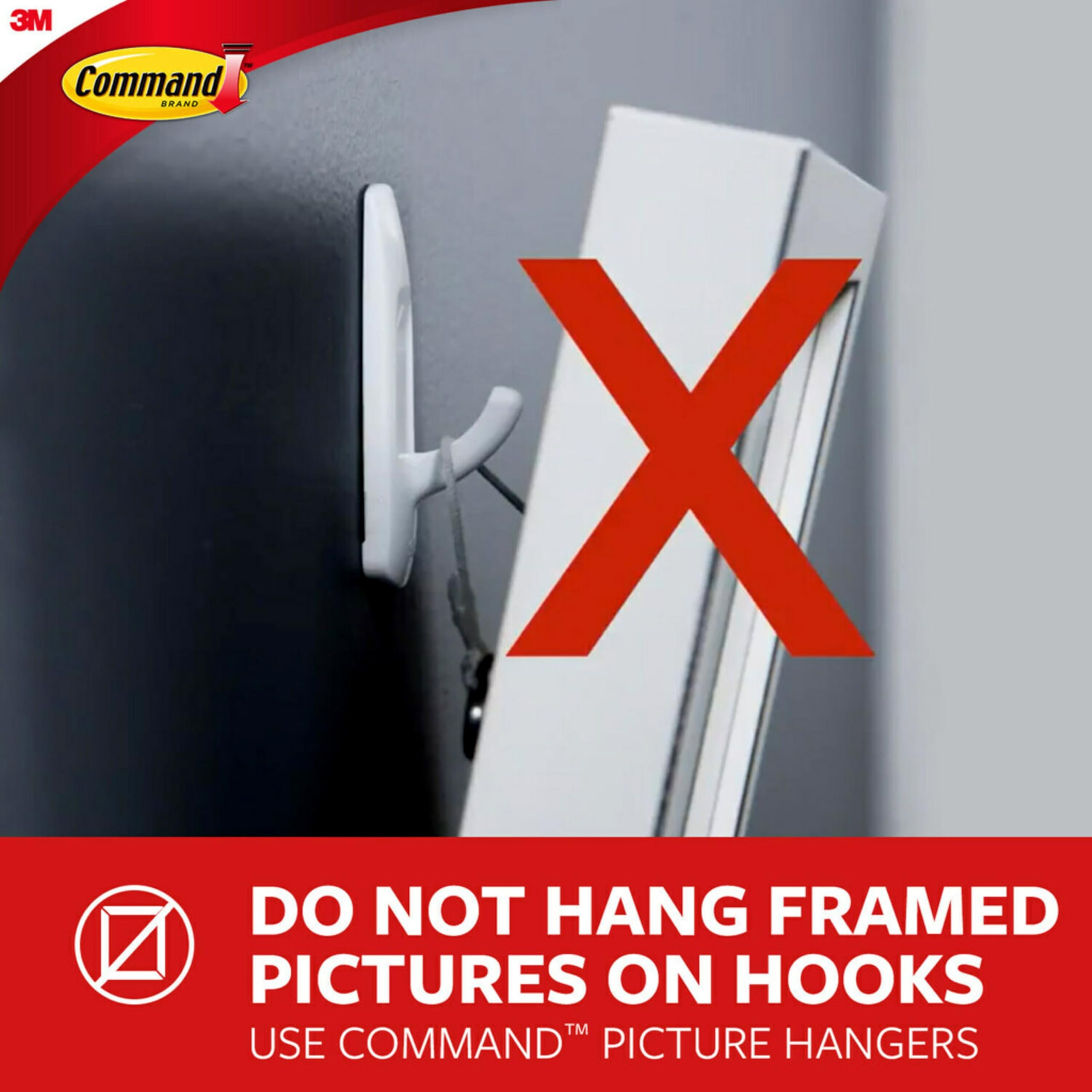 3M Command Outdoor Hook removes cleanly without holes or residue.