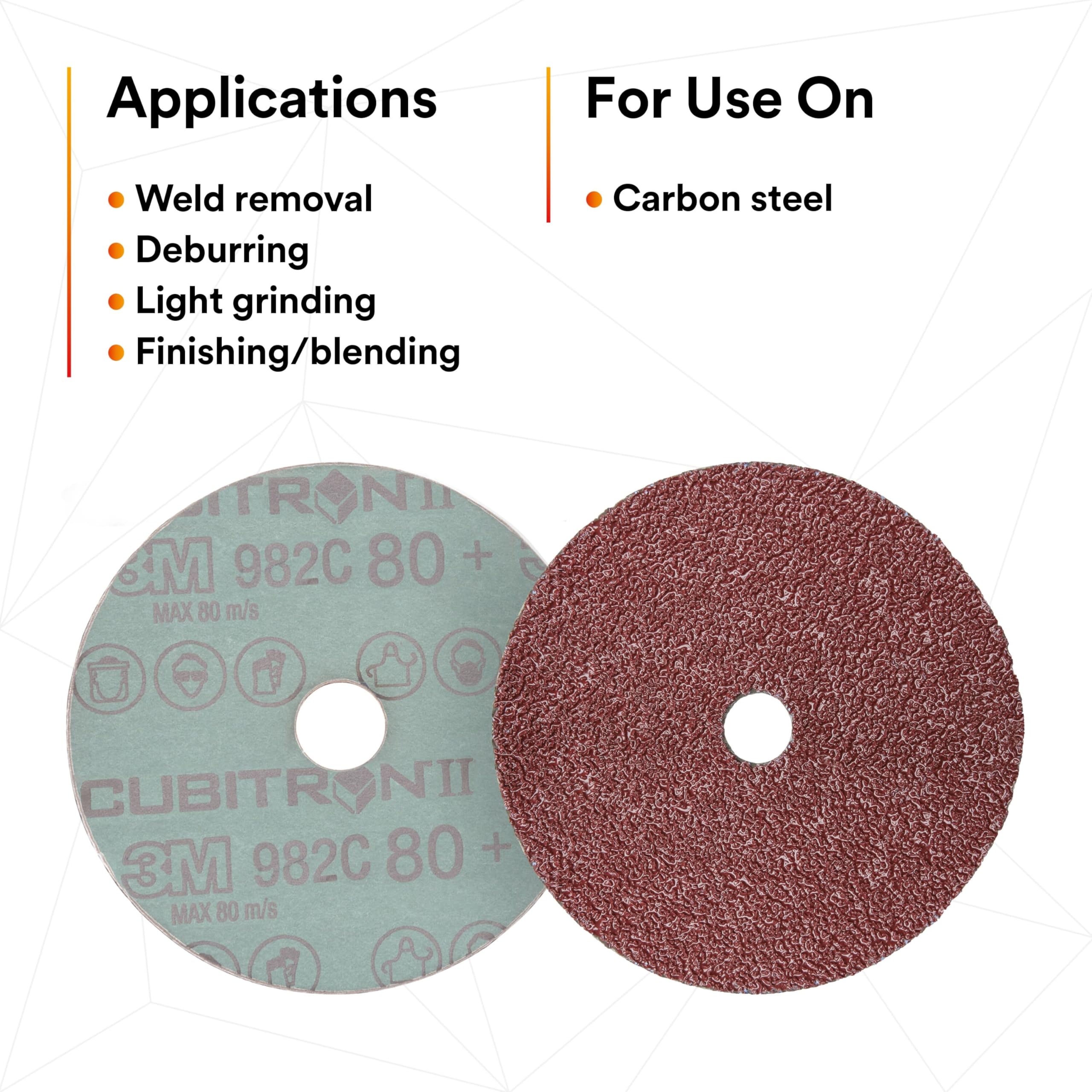 3M Cubitron II 982C suitable for dry and wet grinding in metalwork