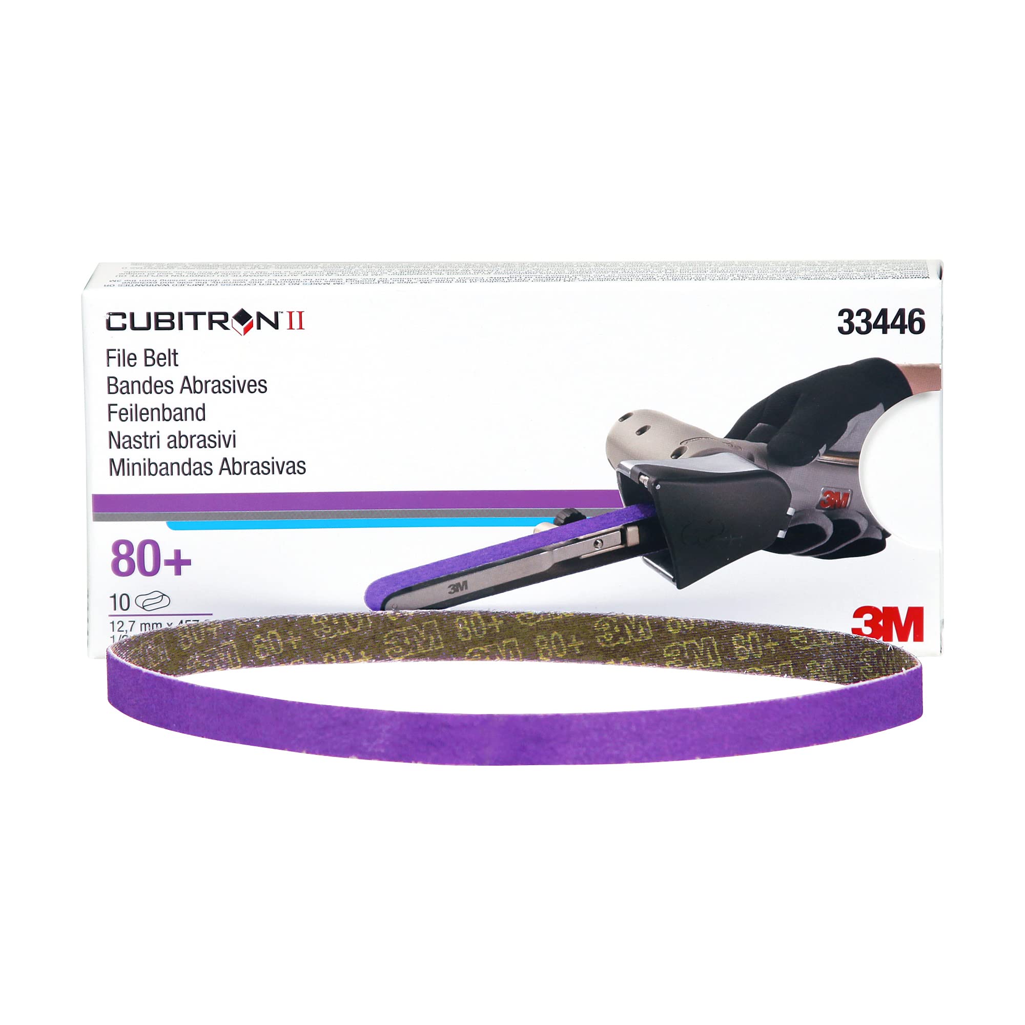 3M Cubitron II 786F grain structure closeup for precise deburring and finishing.