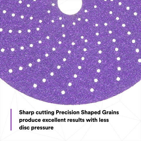 Multi-hole pattern enhances dust removal during sanding