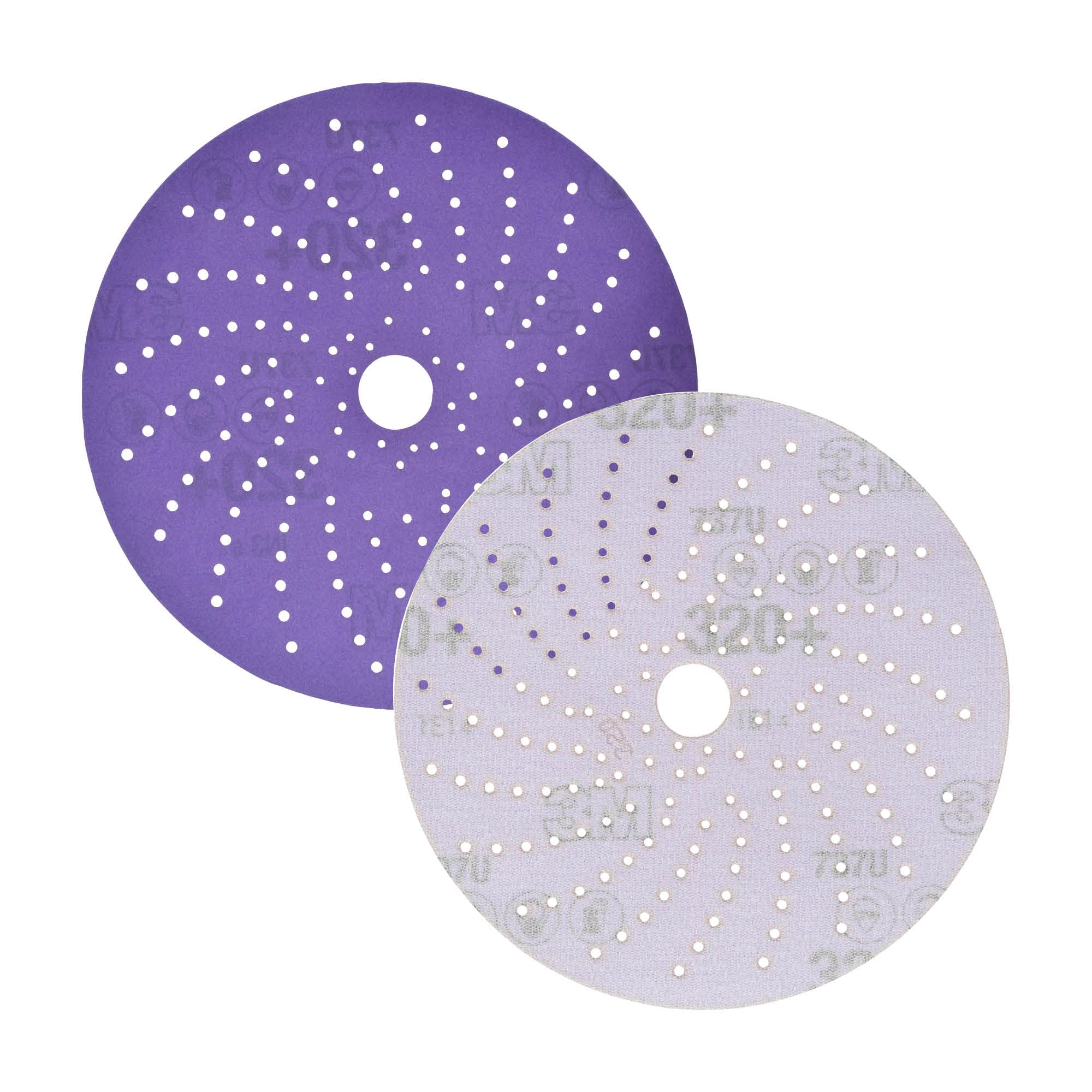 3M Cubitron II Hookit disc 31483, 320+ grit, for fast cuts on panels.