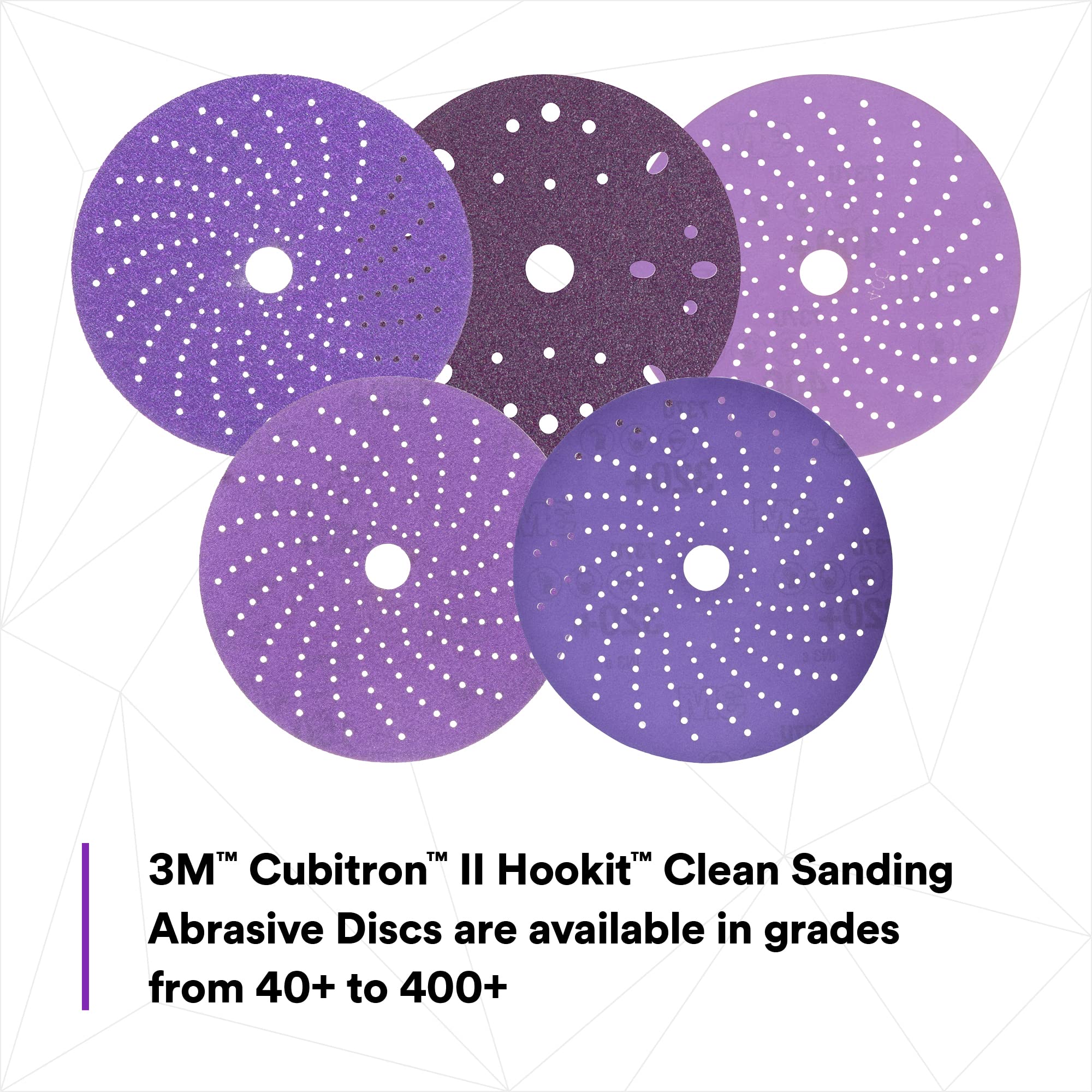 320+ grit finish aids fine finishing on automotive surfaces.