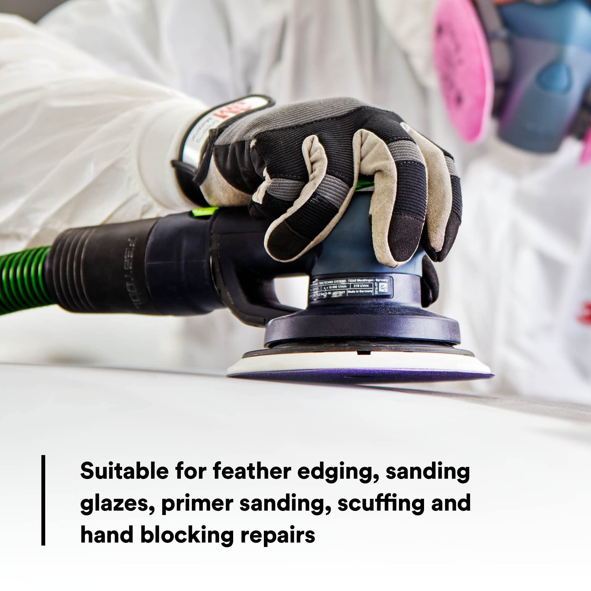 Versatile disc suitable for glaze sanding and primer prep.