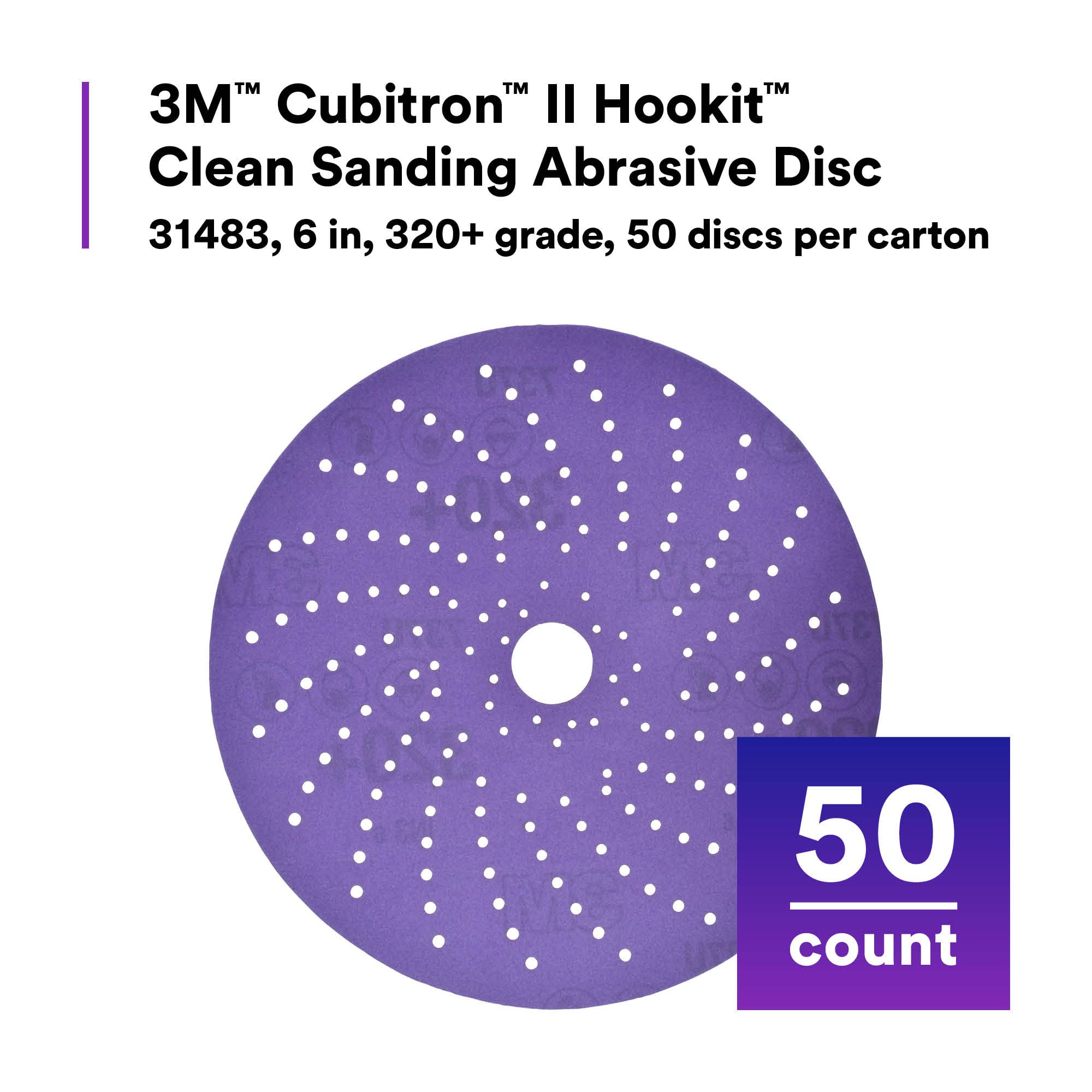 Disc with multi-hole pattern supports efficient dust extraction.