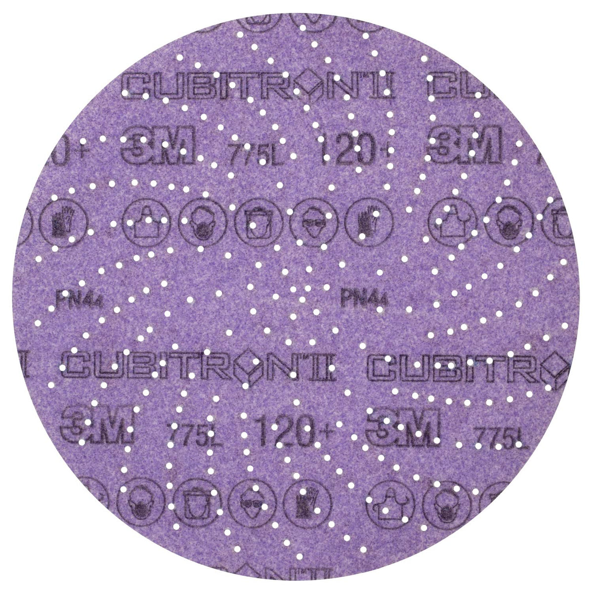 3M Cubitron II disc close-up shows ceramic grain for efficient sanding