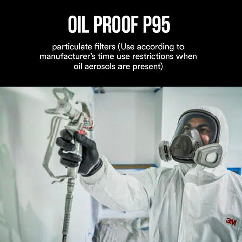 Included 5P71 particulate filter shown for combined vapor and particle protection.