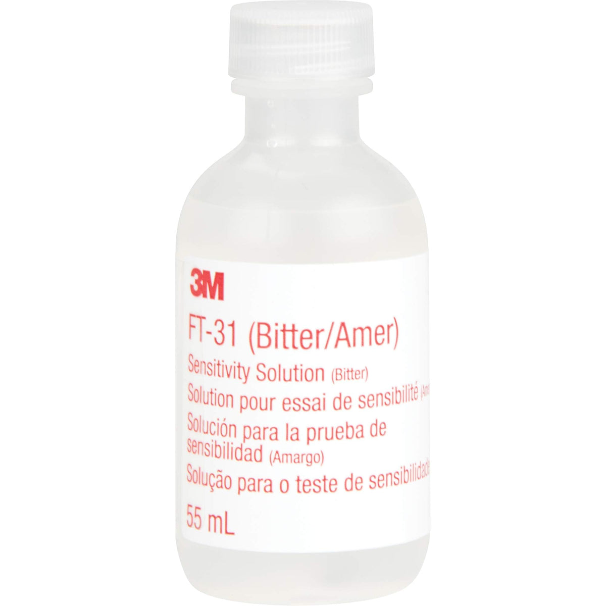 3M FT-31 sensitivity solution bottle for qualitative fit tests supports continued proper respirator testing.