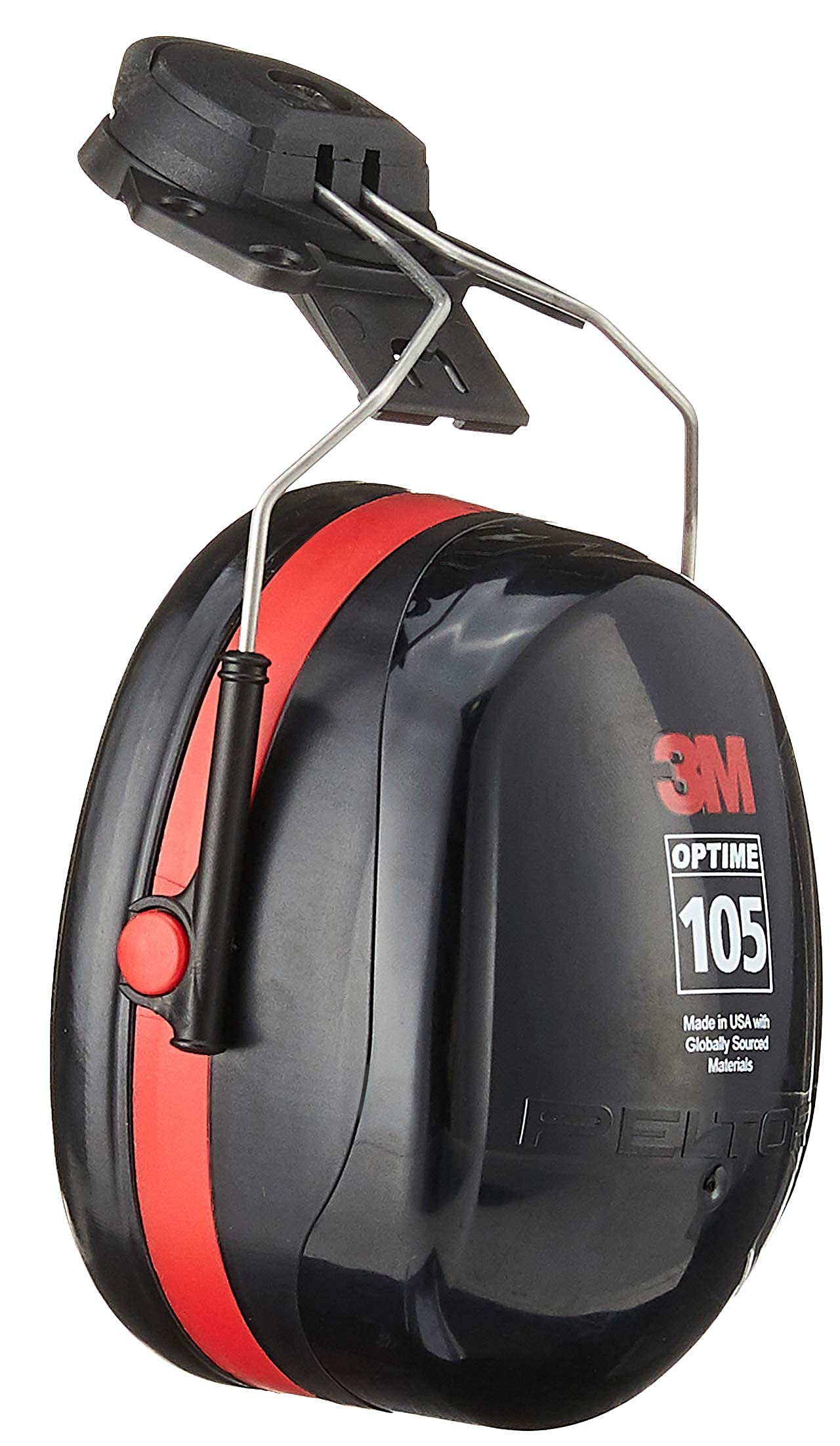 3M H10P3E Optime 105 earmuff delivers 27 dB reduction in loud environments.