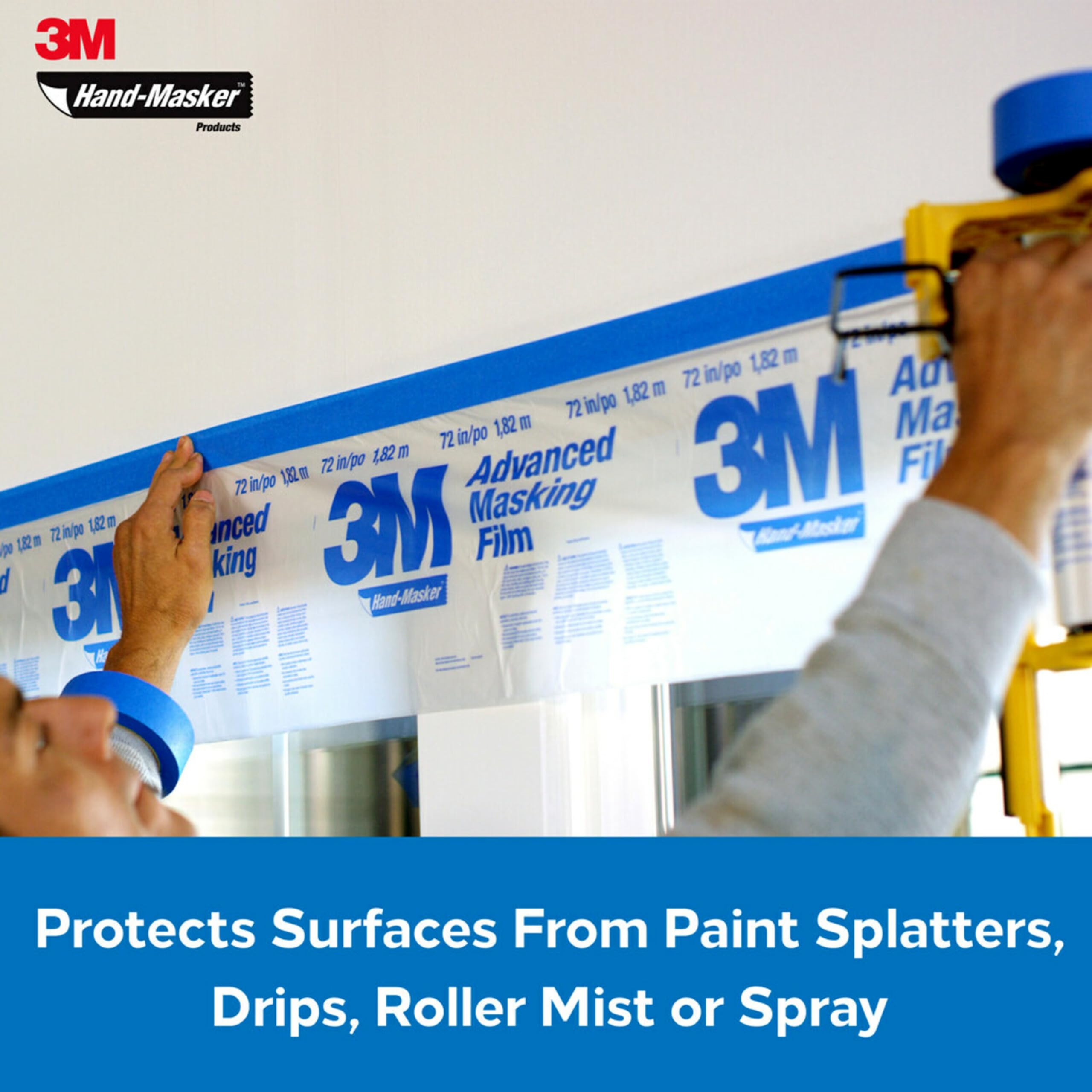 3M Hand Masker AMF99 baseboard masking protects trim with precise coverage