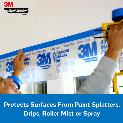 3M Hand Masker AMF99 baseboard masking protects trim with precise coverage