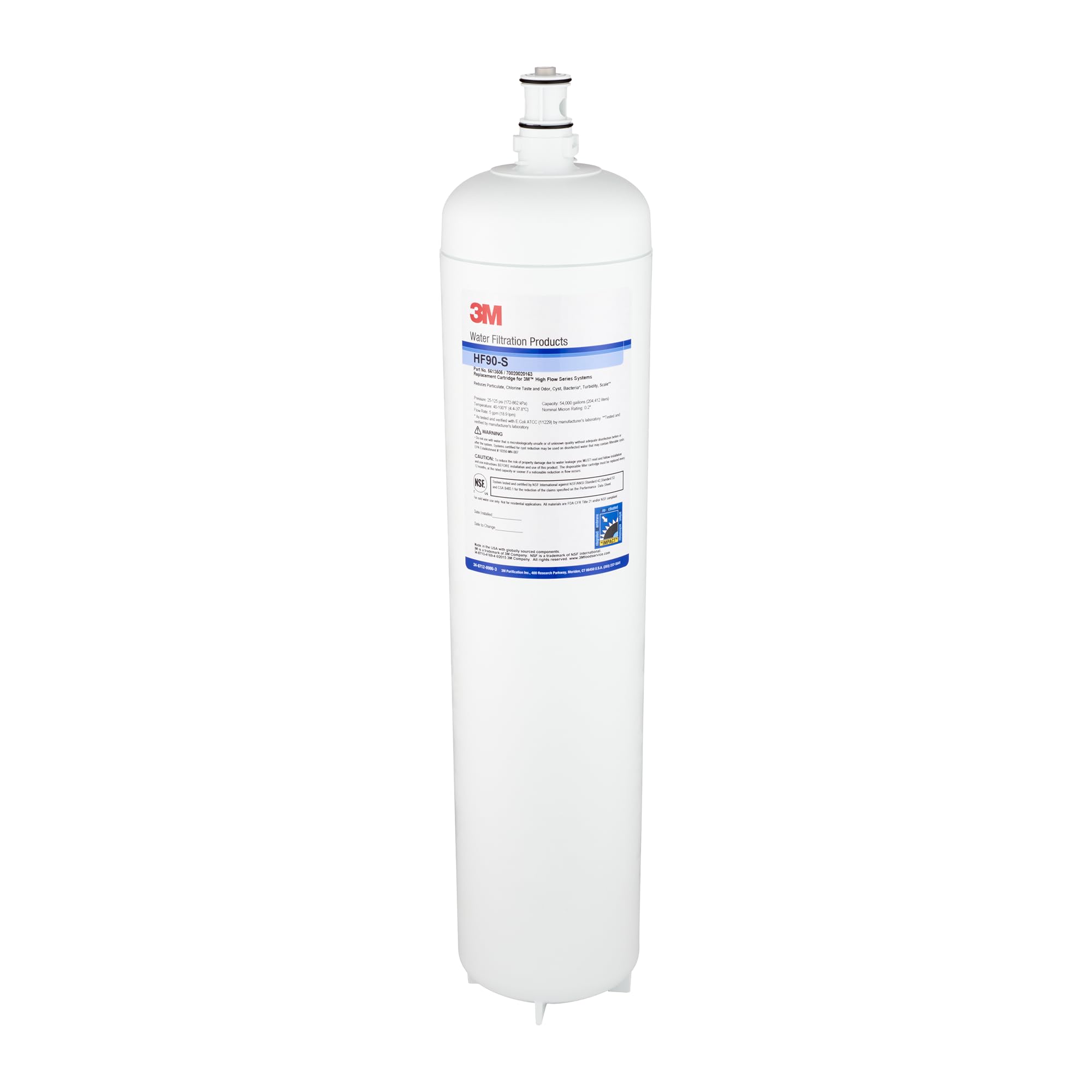 3M HF90-S replacement cartridge for ICE190-S ensures clean, consistent ice production.