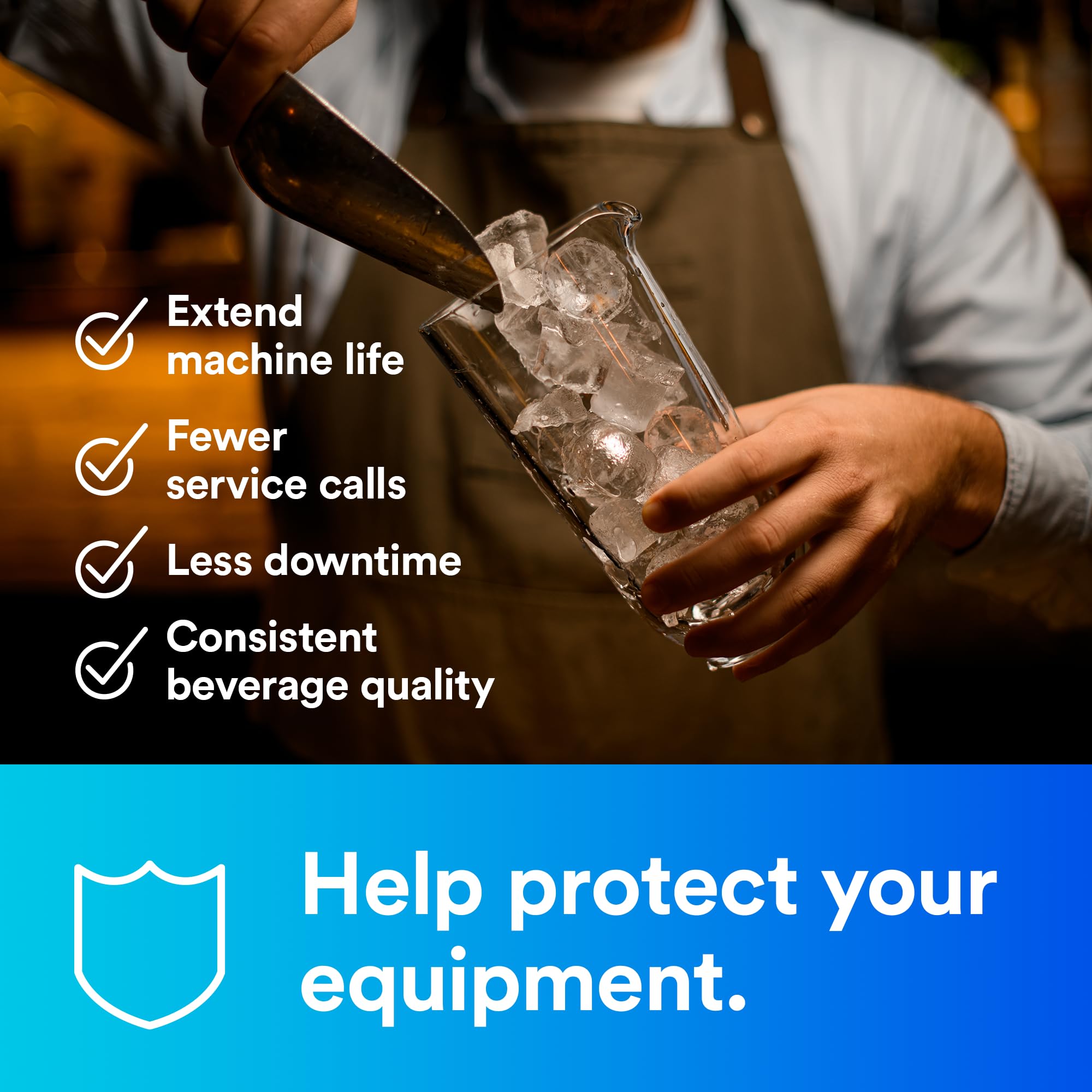 3M HF90-S built-in scale inhibitor protects equipment from mineral buildup.