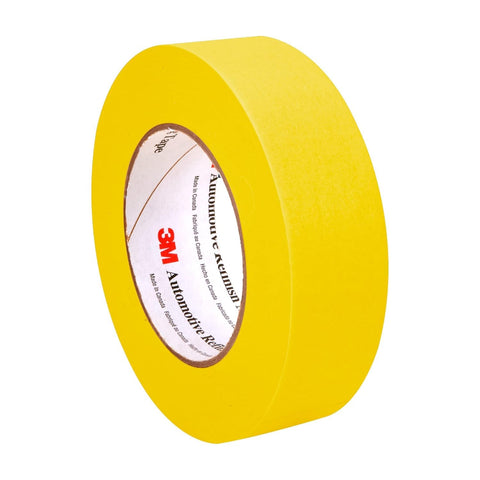 3M masking tape withstands bake cycles up to 250°F without losing adhesion.