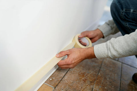 3M Highland economy masking tape conforms to curved surfaces for secure adhesion.