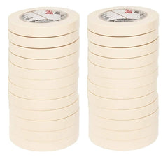 3M Highland economy masking tape rolls, 60 yards each, ideal for bundling and labeling.