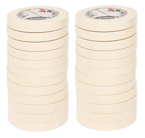 3M Highland economy masking tape rolls, 60 yards each, ideal for bundling and labeling.