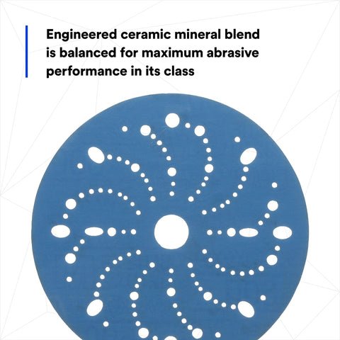 3M Hookit Blue disc anti-loading coating maintains cutting efficiency