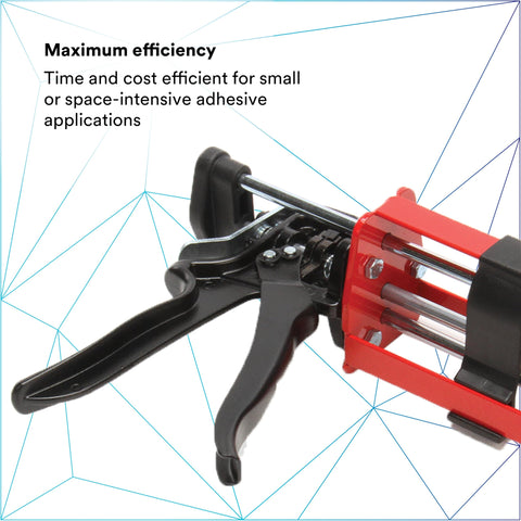 No extra equipment required for manual adhesive placement.