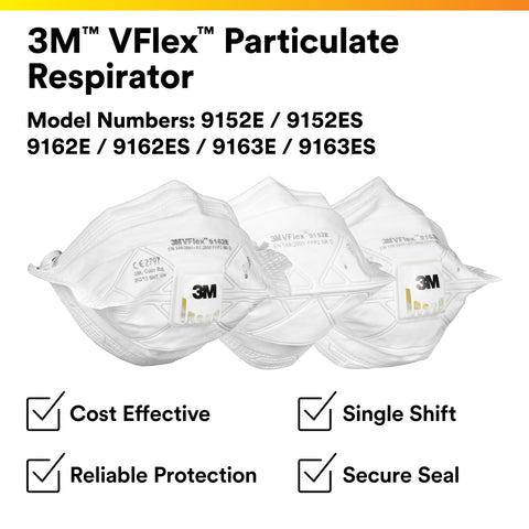 The 3M N95 respirator blocks dust during sweeping and sanding tasks.
