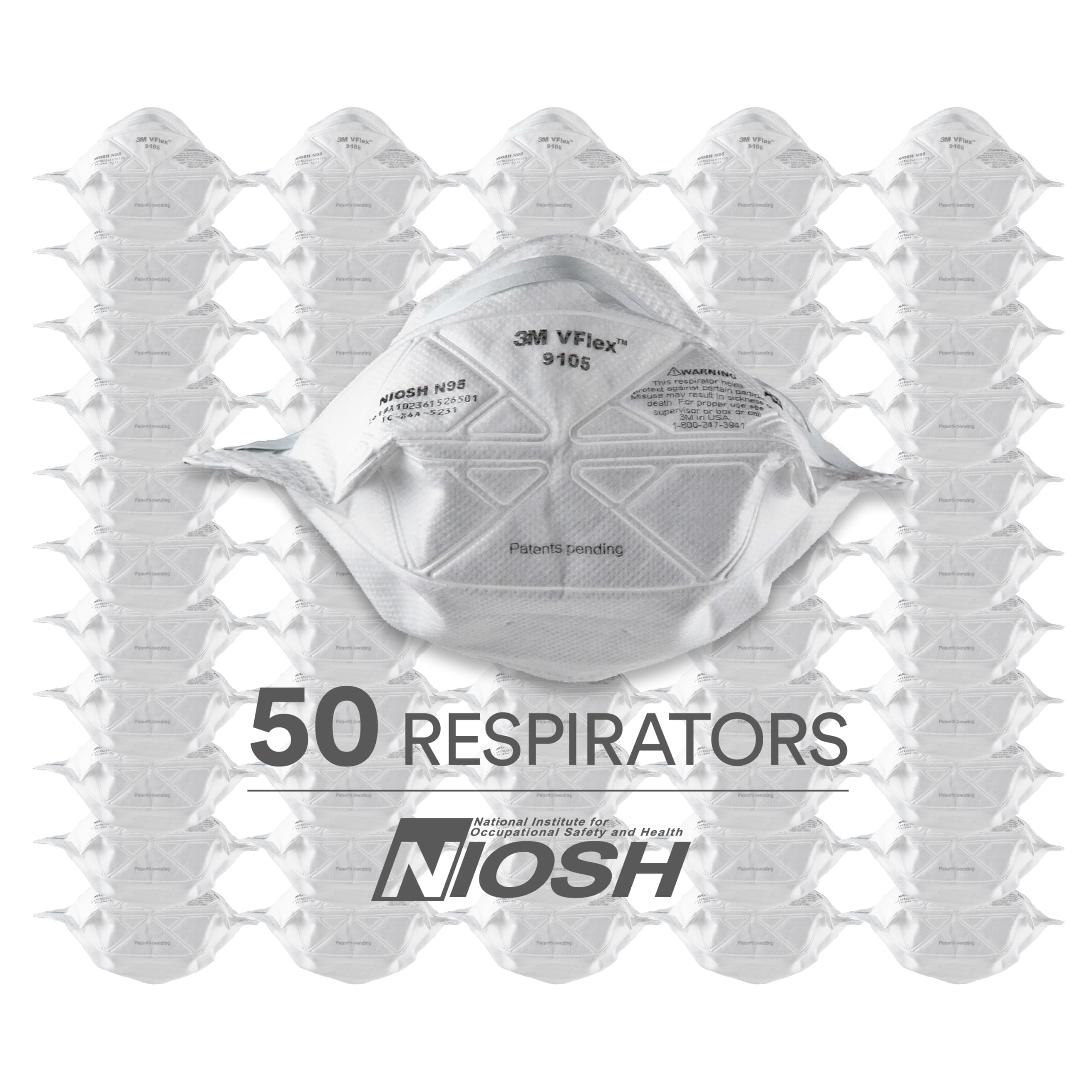 The 3M N95 respirator folded design enables compact storage and fast deployment.