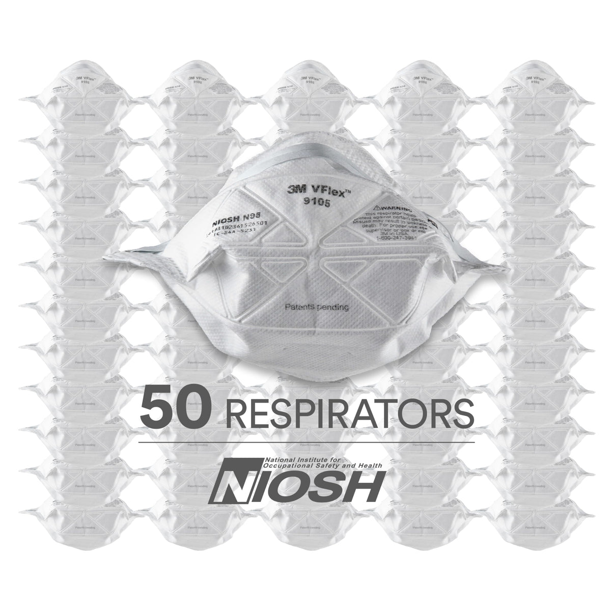 The 3M N95 respirator folded design enables compact storage and fast deployment.
