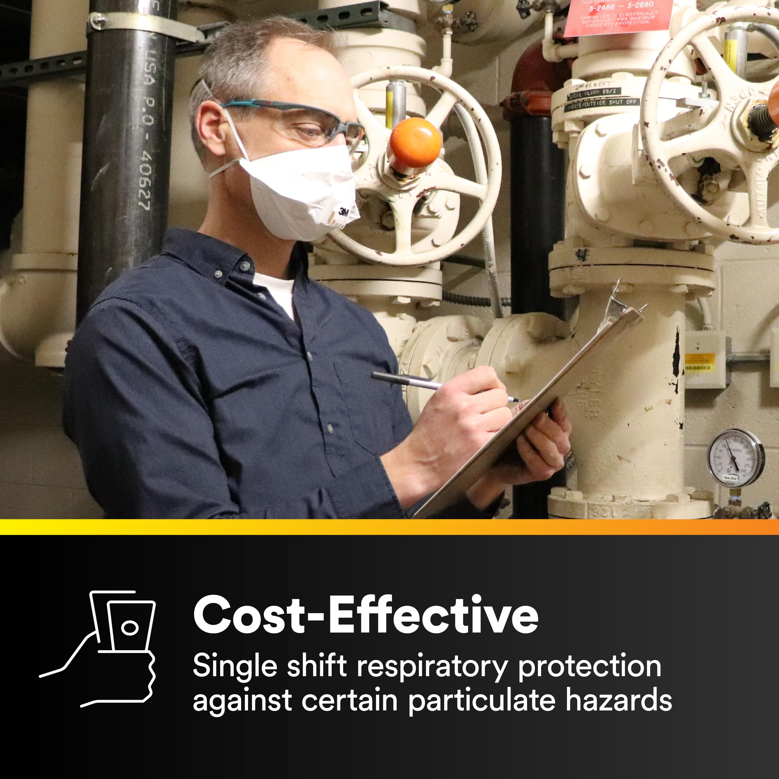 The 3M N95 respirator with VFlex pleats for a comfortable, breathable fit.