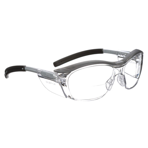 3M Nuvo Readers 2.0 diopter front view with clear lens and gray frame for precise reading.