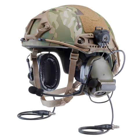 3M PELTOR ARC right attachment on FAST helmet rail for balanced fit